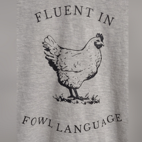 XXL T/ FLUENT IN FOUL LANGUAGE 100% cotton - Picture 2 of 4